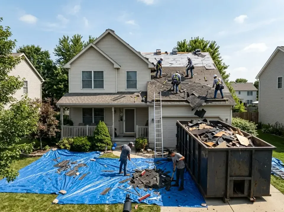 roof-replacement-debris-remova-004 — frequently asked questions, Cheapest Dumpster Rentals in Lansing, IL